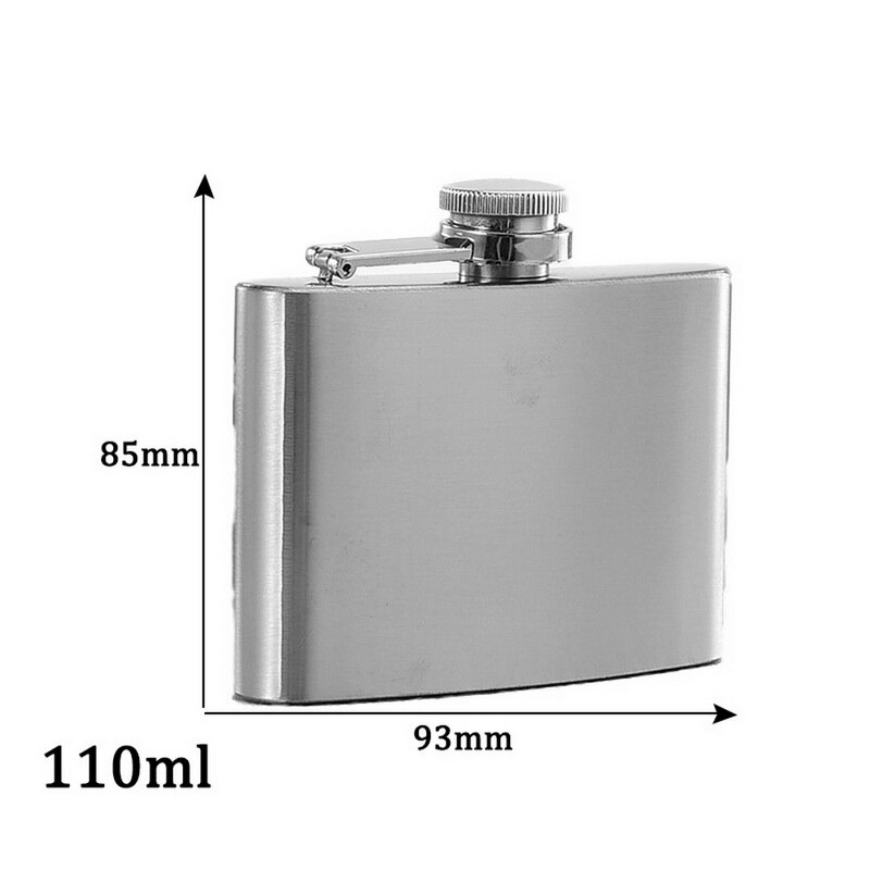 1/2/4/5/6/7/8/9/10 Oz Rvs Heupfles alcohol Fles Met Trechter Voor Liquor Whisky Wijn Outdoor Draagbare Pocket Kolven: 4 oz