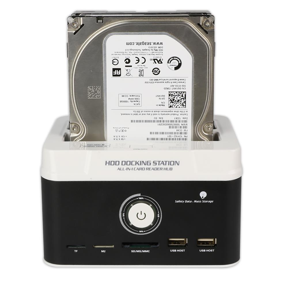 Usb 3.0 Naar Sata Hard Drive Case Dual Bay Externe Hdd Docking Station Voor 2.5 3.5 Hdd/Ssd M2 tf Sd Slot Harde Schijf