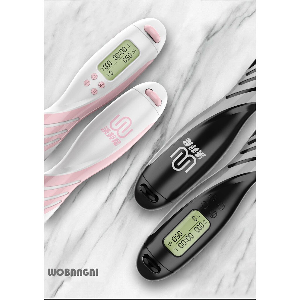 2 In 1 Adjustable Digital Counting Jump Rope With Ball Bearings Calorie Counter Indoor and Outdoor Multi-purpose Skipping Rope
