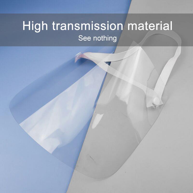 Odporna na kurz osłona T pełna twarz przezroczysta odporna na kurz osłona na narzędzia maska jasne okulary Twarz: różowy