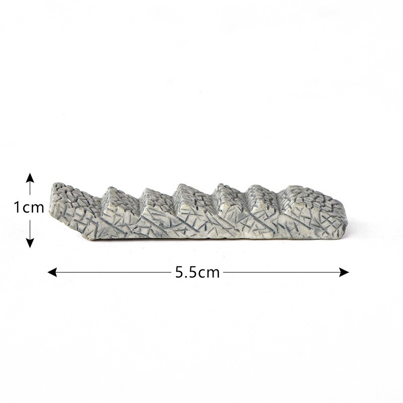 Escalera de camino de paso de piedra gris, accesorios de bricolaje para decoración de jardín, casa, Mini artesanía, micropaisajismo, 2 uds.: 8