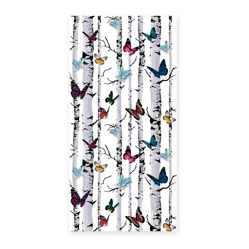 Chinoiserie wallpaper modern nostalgic bedroom Southeast Asia retro pink floral wallpaper blue butterfly flower wallpaper