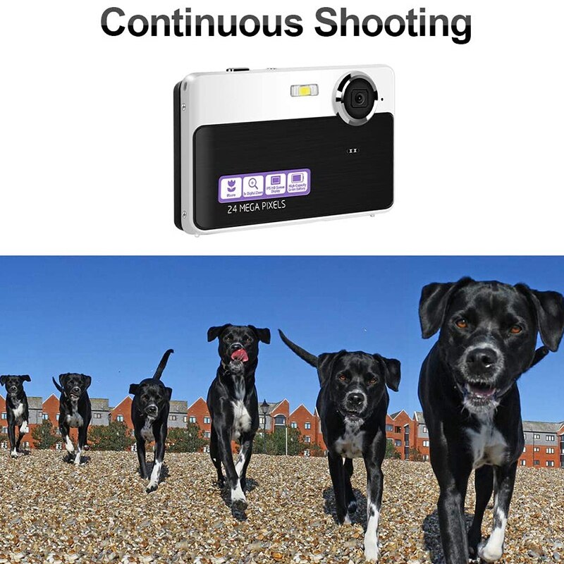Digitale Camera Mini Video Camera Point En Shoot Camera 2.4Inch 24 Mp Hd Studenten Digitale Camera Voor Kinderen Tieners