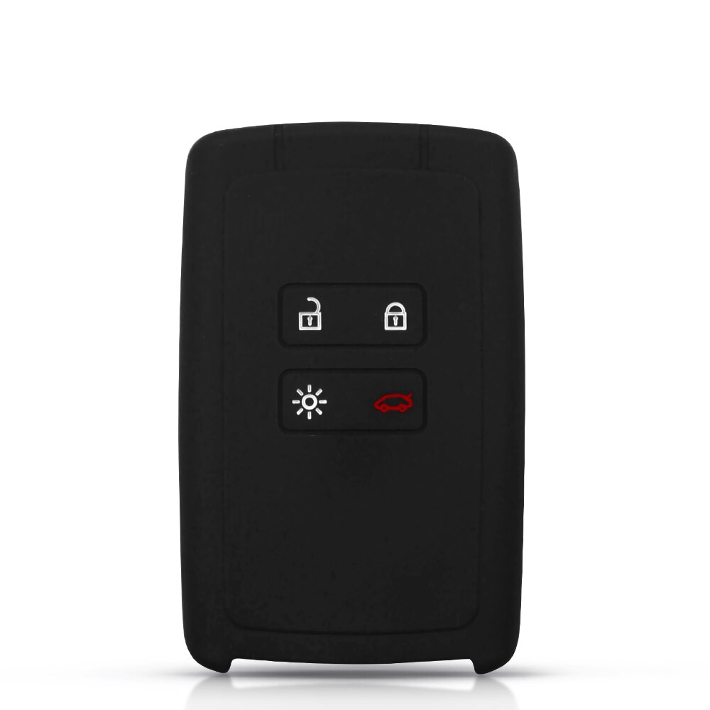Keyyou Voor Renault Smart Key Case 4 Knoppen Vervanging Auto Afstandsbediening Sleutel Shell Voor Renault Megane 4 Talisman 5 Espace 5 Kadjar: black silicone case