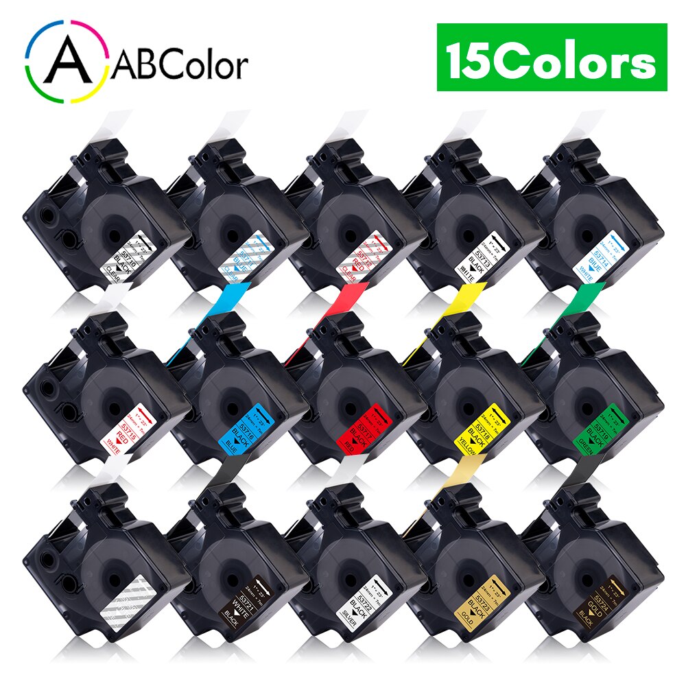 24mm Tape For Dymo D1 Label Tape 53710 53713 53714 53715 53716 53717 53718 53719 Printer Ribbon For Dymo LabelManager 400 450
