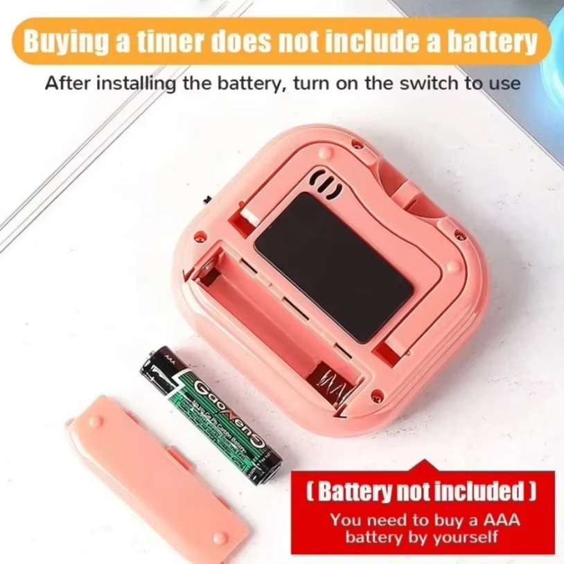 Multifunctional Magnetic Digital Timer Electronic Timer LCD Display Kitchen Baking Countdown Dormitory Learning Reminder