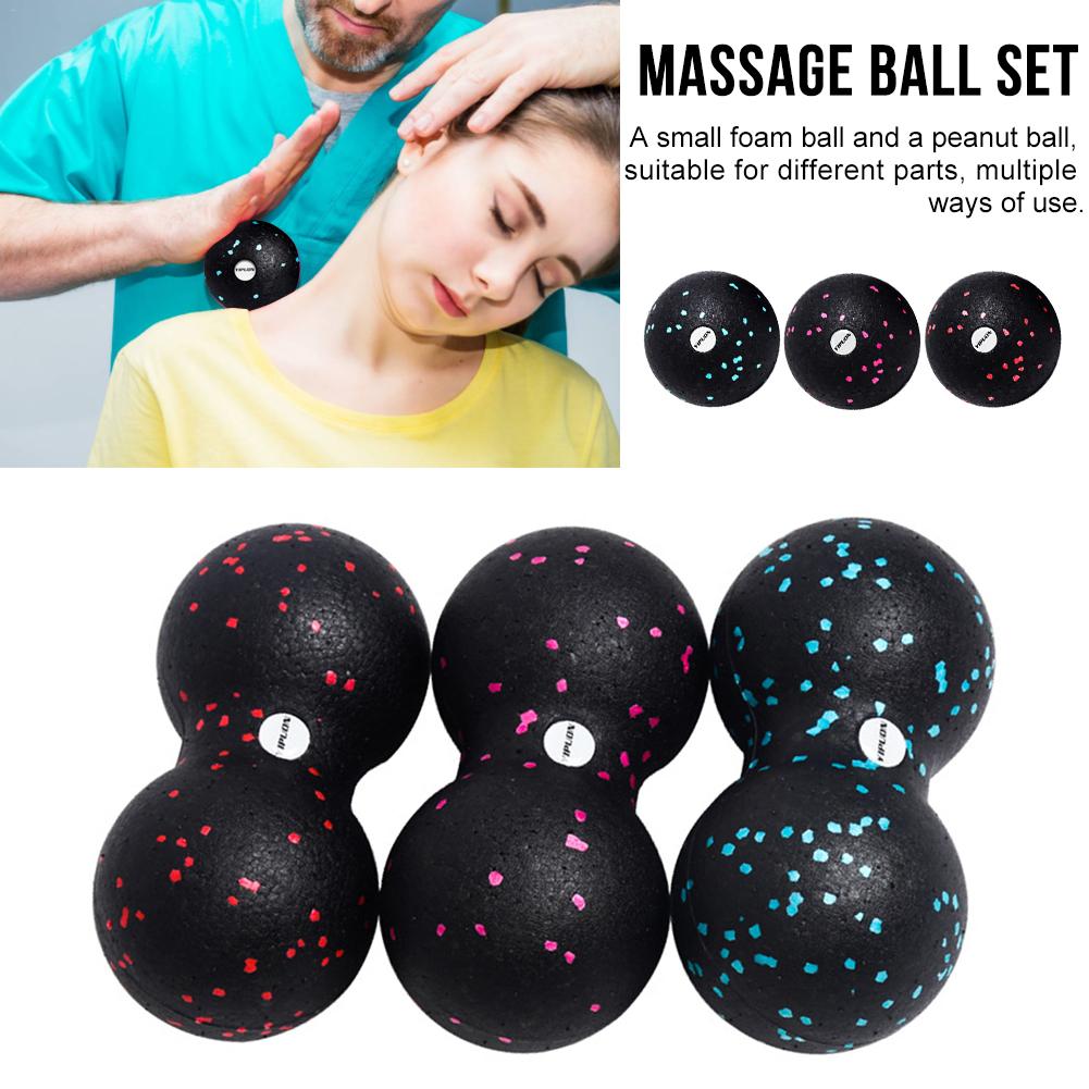 Pinda Bal Massager Yoga Fascia Bal Set Spier Roller Massager Deep Tissue Massage Tool Yoga Bal Huishouden Gym Sport Kit