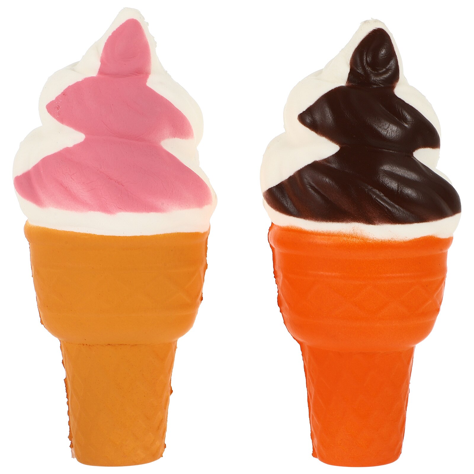 2pcs Simulation Slow Rising Torch Ice Cream Cone Prop Squeeze Ice Cream Toys: Default Title