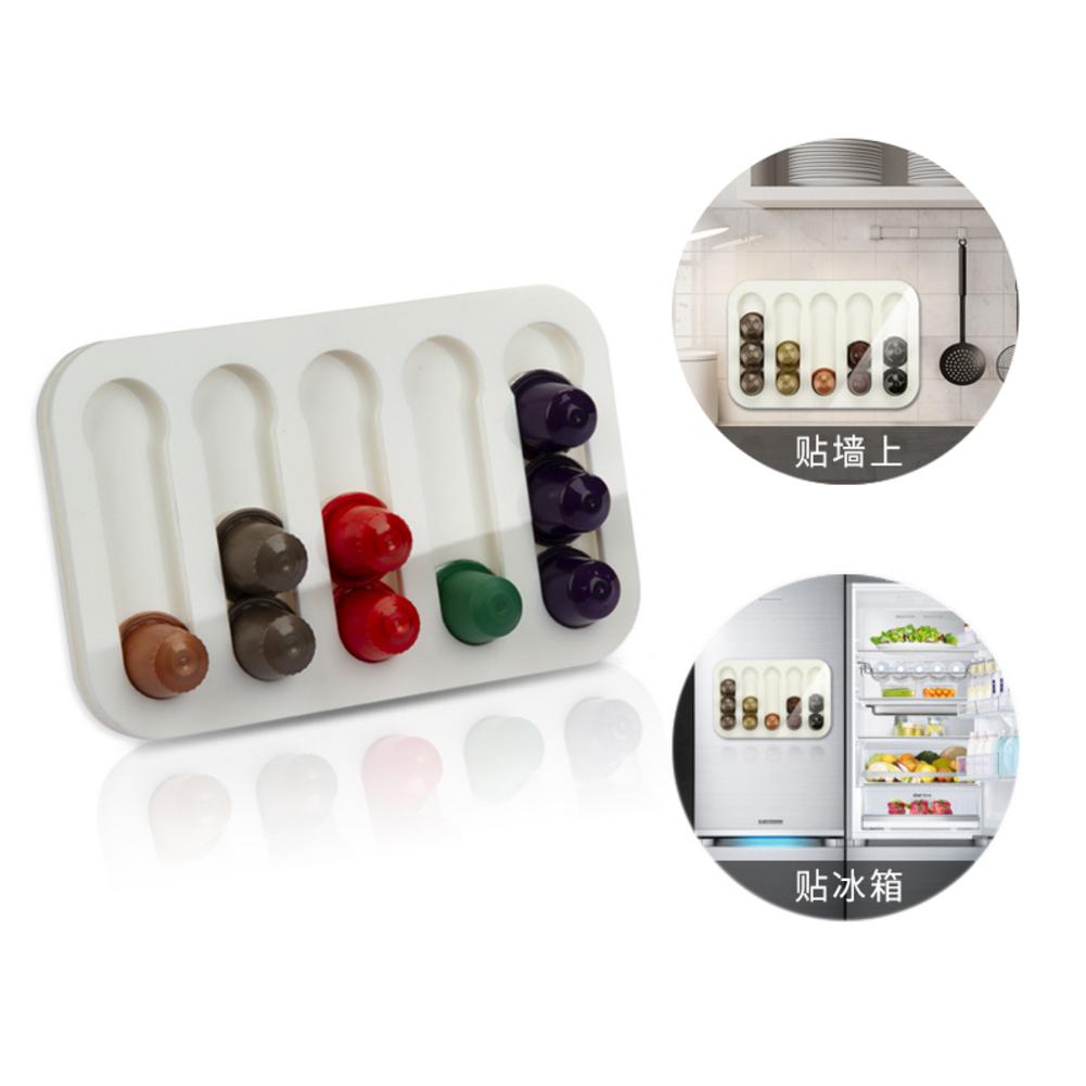 Kaffe pod rack vægmonteret akryl kapselholder kaffe og te pods opbevaring organisator til nespresso kapsler hjemmeforsyning