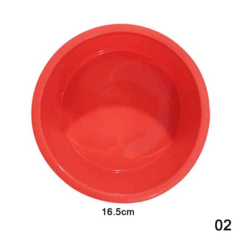 Moule à gâteau en Silicone de 10.5/16.5cm, forme ronde, ustensiles de cuisine, Desserts Mousse, outils de cuisson: 16.5cm  Red