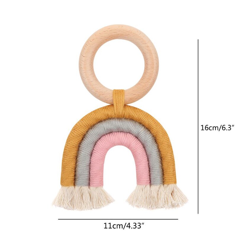 Regnbue veggheng fargerik håndlaget veving ornament hjemmedekorasjon tilbehør til soverommet barnehage baby barnerom: Myq 157