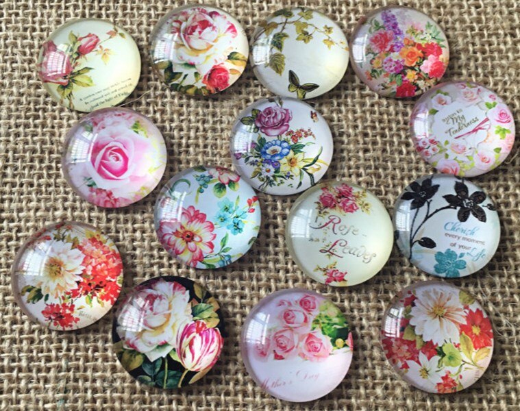 12mm perle glass brads jul hjort reinsdyr santa papir håndverk utklippsbok tilbehør bryllup forsyningskort invitasjon valentine: Lys gul