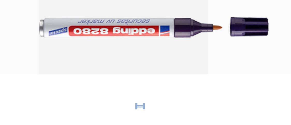 Edding 8280, Uv Marker, Uv Colour,UV Ultra Violet Security Marker Pen Postcode Marker - ,permanent, low odour