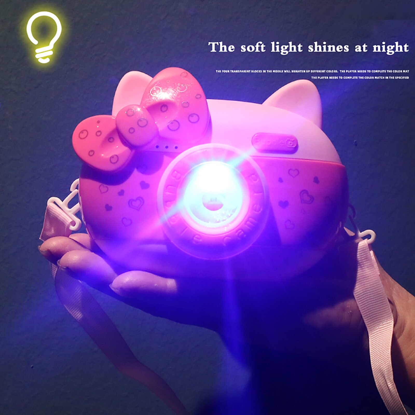 Camera Bubble Blazen Speelgoed Voor Kids Volautomatische Zeep Bubble Machine Elektrische Muziek Licht Zomer Outdoor Kinderen Speelgoed