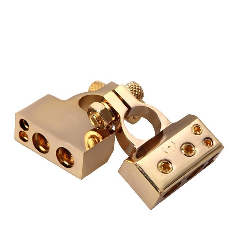 LUNDA Gold-plated Car Battery Terminal Positive /negative Car battery Connector Battery Caps Terminal Connector
