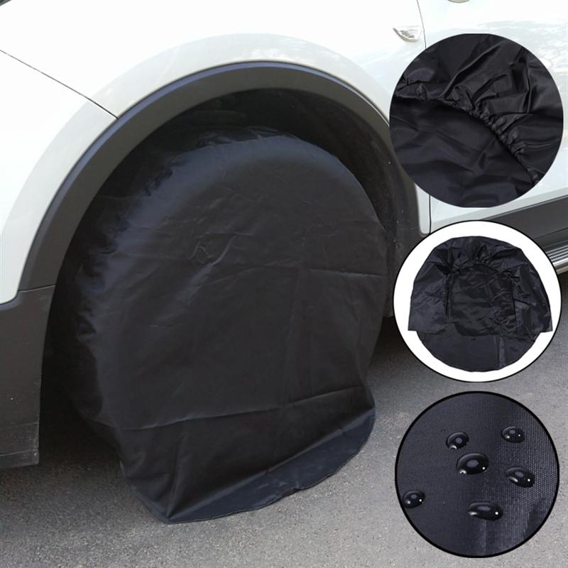 4 stücke Auto Rad Reifen Abdeckungen Staubdicht Wasserdicht Regensicher Polyester Protector Für Lkw Auto-Camper Anhänger Rad Reifen Deckt