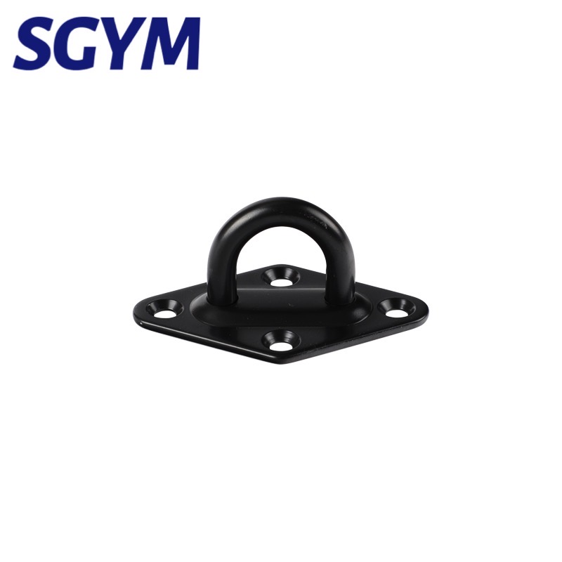 1pcs Black Stap Ring wall Hook Heavy Duty Fixed Pad Eye Plate Deck Door Buckle U-Shaped Heavy Duty Ceiling Mount Hanger: XL / Gold