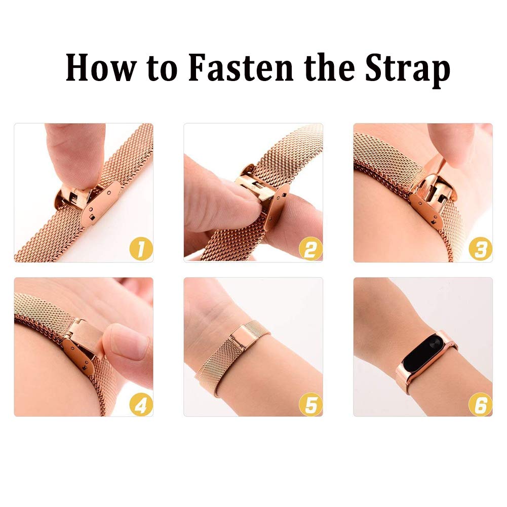 Mi band 4 Correa Metal acero inoxidable para Xiaomi mi Band 4 Correa pulsera mi band 4 accesorios correa de repuesto para reloj