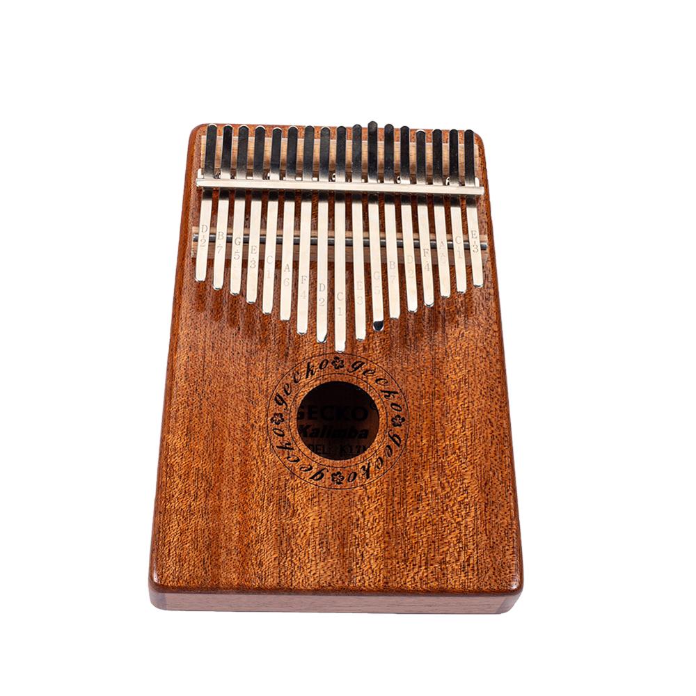 Gecko 17 Sleutel Kalimba Vinger Duim Piano Houten Mbira Keyborad Instrument Met Accessoires Mini Kalimba Kerstcadeau