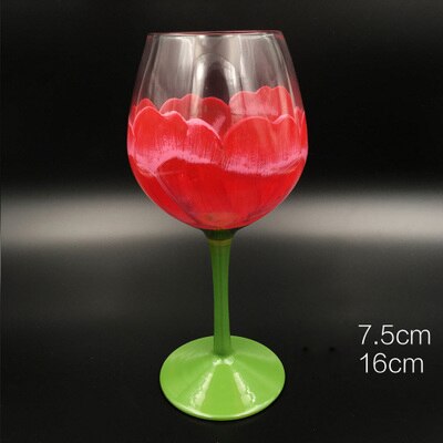 hand painted Wine Glass cup Champagne Glass Crystal cup Wine goblet Cups home Bar Hotel party Drinkware: A3