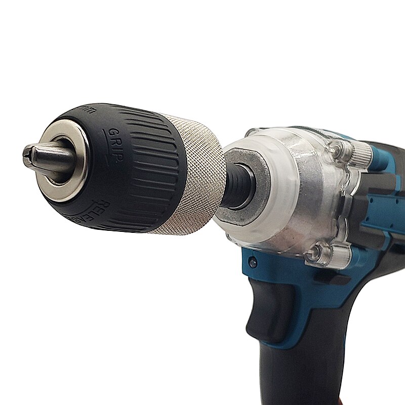 3-Jaw Keyless Drill Chuck 1/2inch 2-13mm 1/2-20UNF Quick Change Adapter SDS-Plus Shank 1/4" Hex Square For Hammer Drill