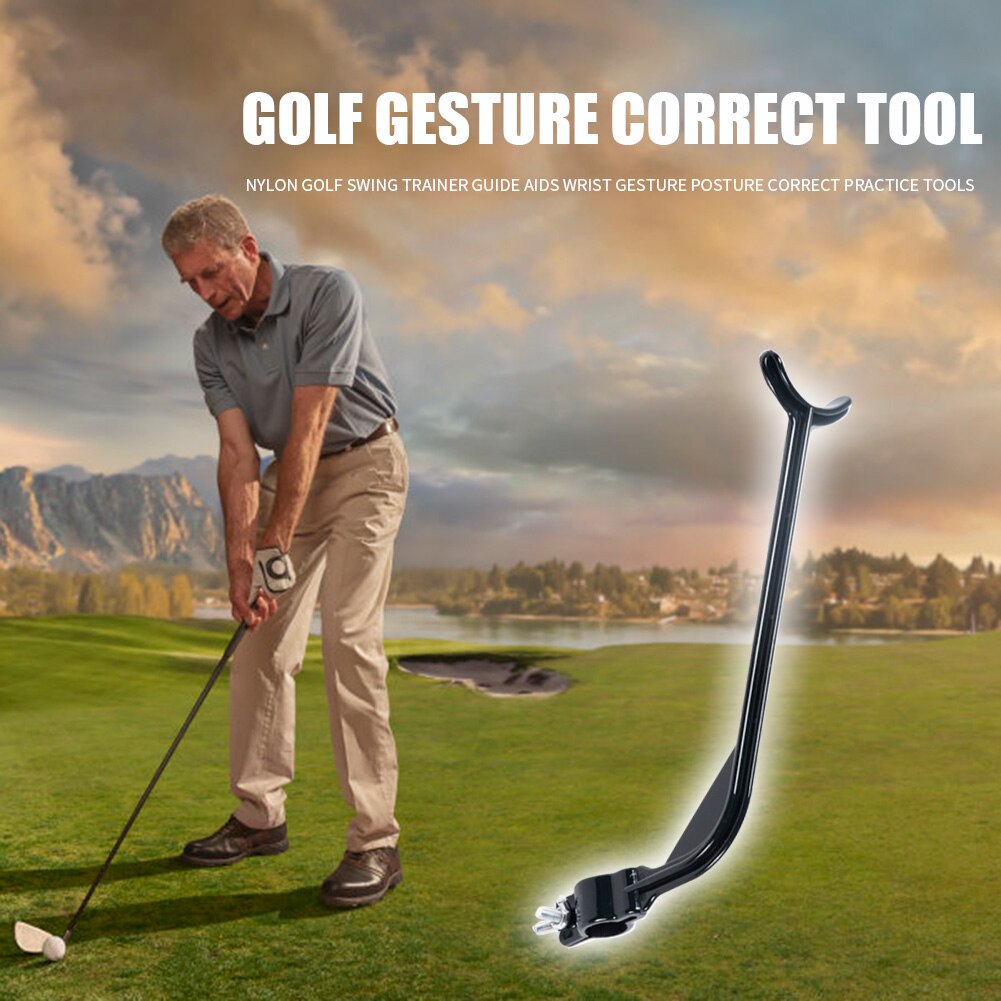 Golfsving træner gestus kropsholdning korrekt træningsværktøj guide nylon hjælper håndled til udendørs træning sport dekoration
