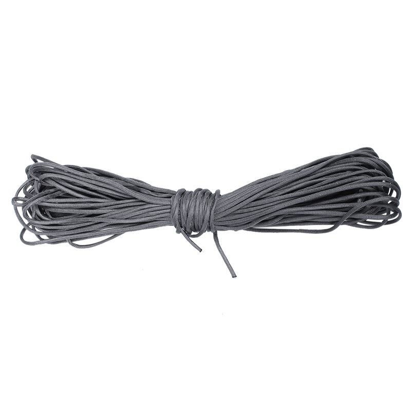 100ft 7 Strang 550 Bushcraft Überleben Paracord Fallschirm-schnur Schlüsselband TYP III-Grau