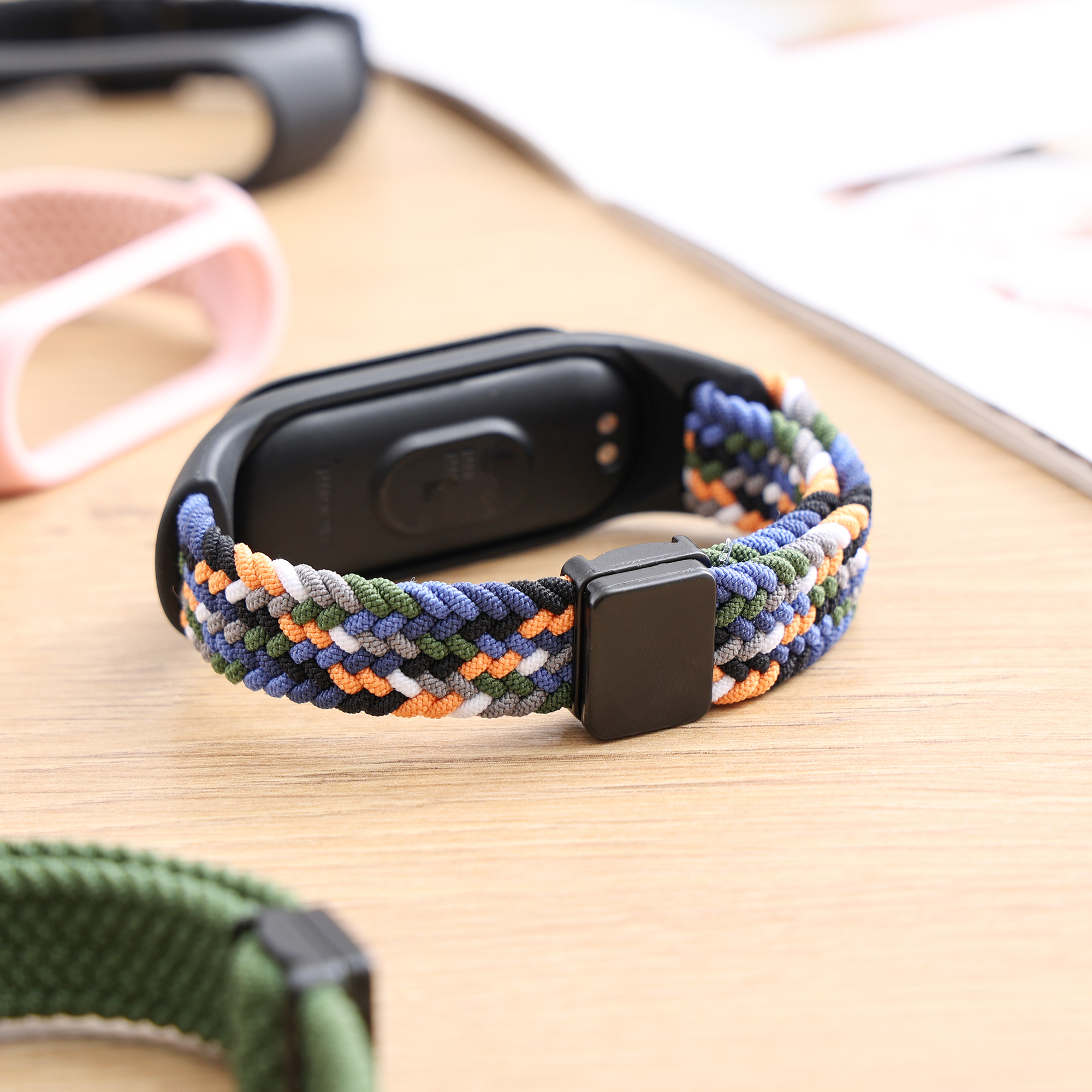 Correa trenzada para Xiaomi Mi Band 9 y 8, accesorio de nailon magnético, repuesto de pulsera, NFC