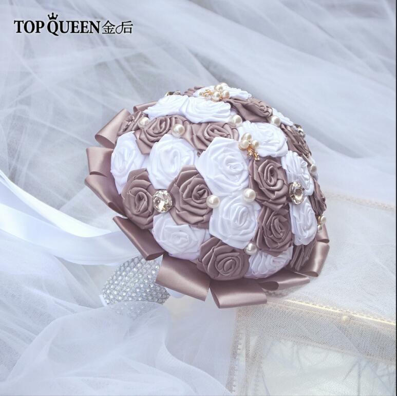 TOPQUEEN F2-A Bruiloft bloemen voor bruid Boeket voor de bruid kunstbloemen Boeketten voor vriendin Zijde bloem boeket: Default Title