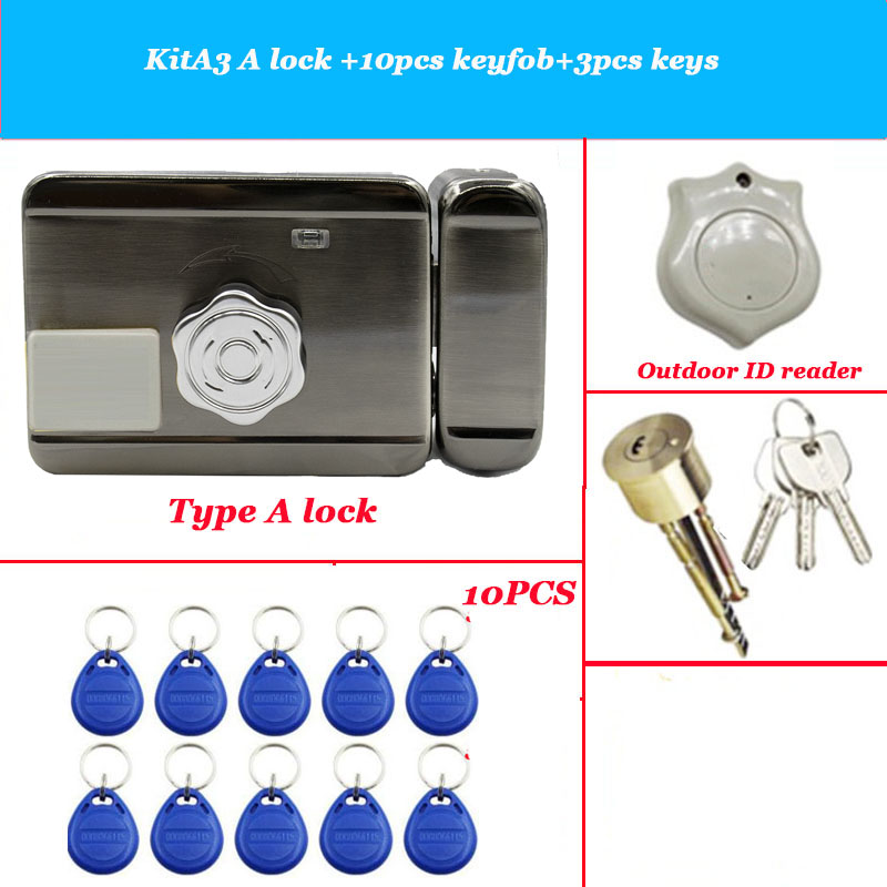 Serratura elettronica alimentata a batteria AA Apricancello Serratura con telecomando senza fili opzionale Serratura ID 125Khz Serratura per stanza invisibile: Lavanda