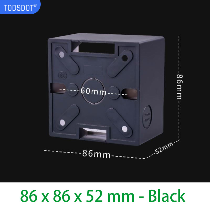 Switch Socket Box 4 Color 86 Type 35 | 40 | 50 mm, Premium Wall Surface Junction Box, On-Wall Mount White | Black | Grey | Gold: Red