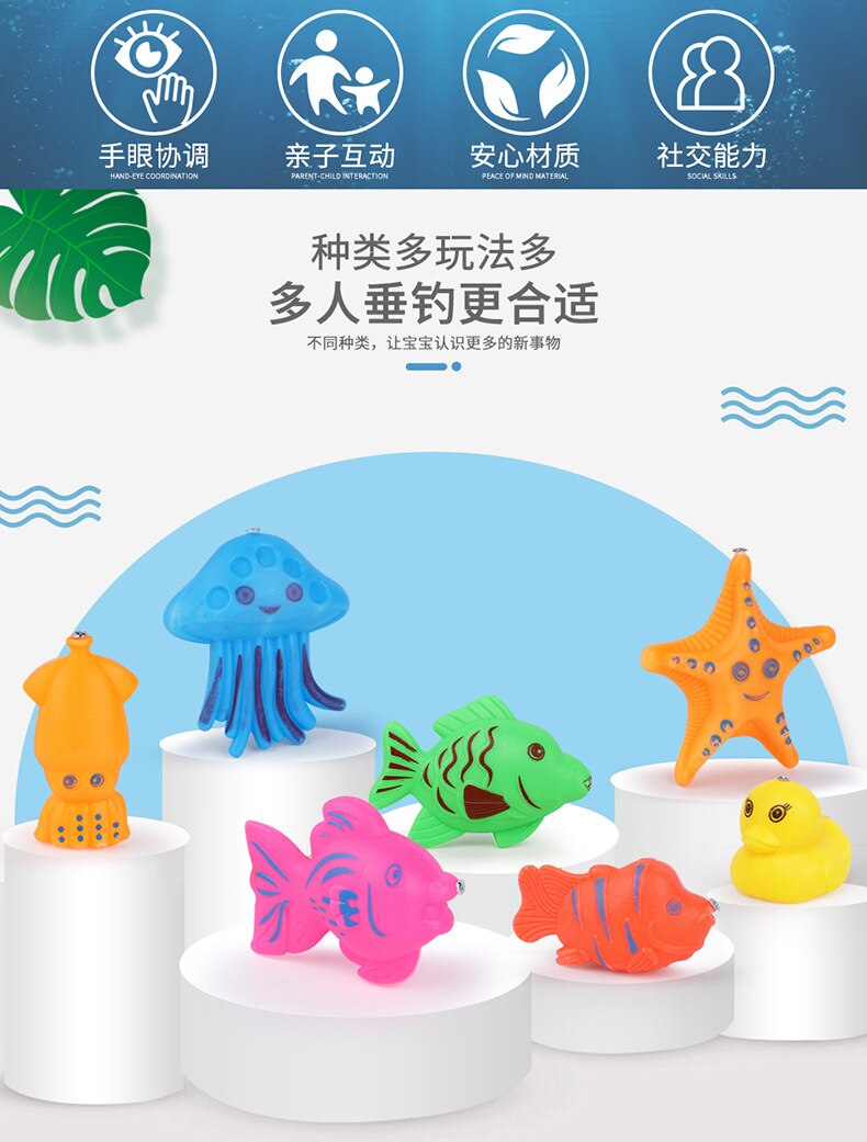 26 impostato di bambini del giocattolo di pesca magnetica piscina bambino1 2 di età del bambino beneficio intelligenza asta della ragazza del ragazzo di compleanno di natale regalo
