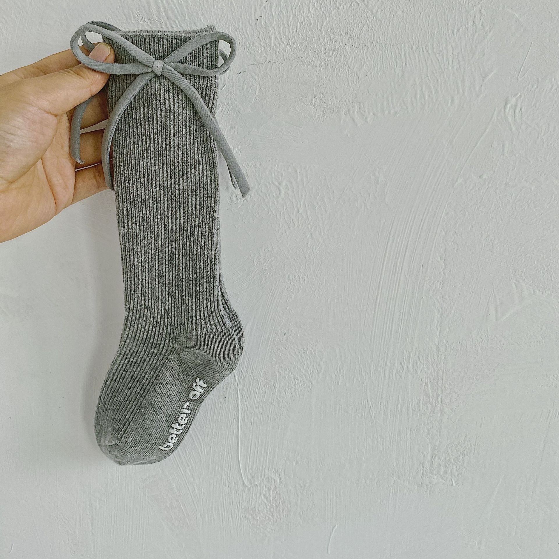 Ulknn 2020 algodão meias de comprimento para crianças outono inverno moda meninas bonito arco antiderrapante crianças casuais 4 pares conjuntos 1-8 anos de idade