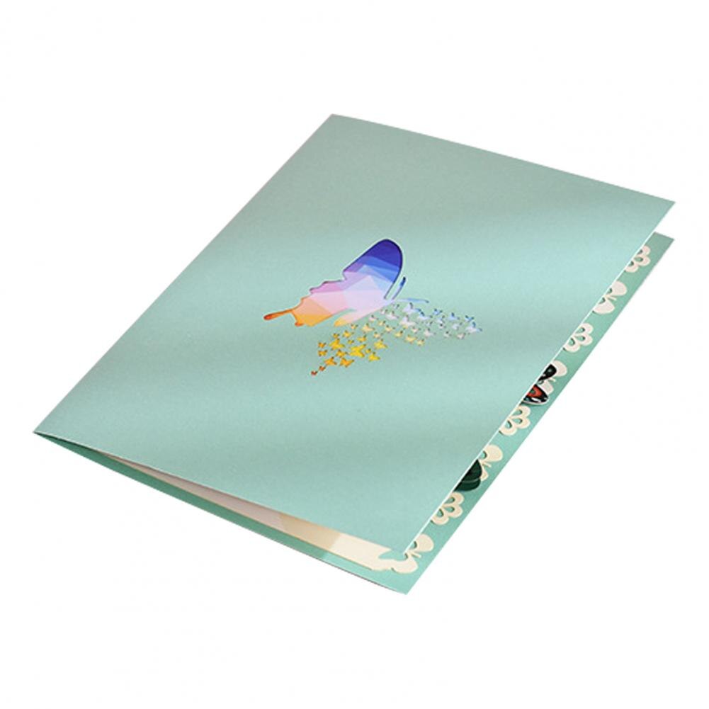 3D Butterfly Birthday Card for Kids Children Cute Animal Pop-Up Greeting Cards Baby Shower: Default Title