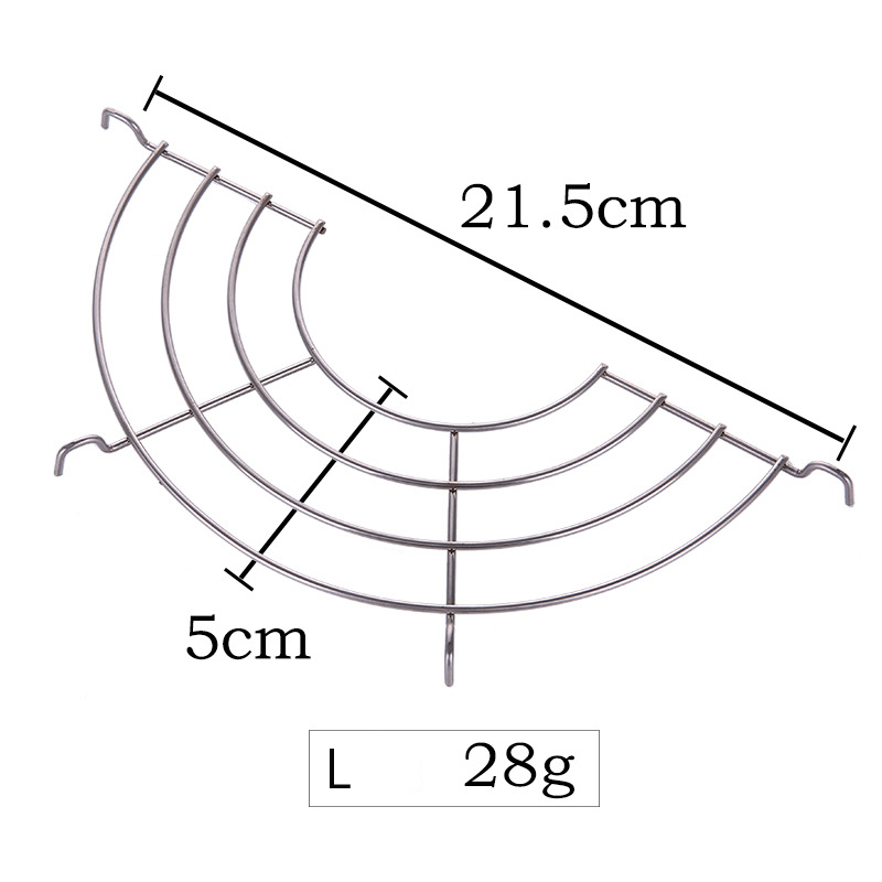 Vacclo 1 pc Semi-circular Oil Drain Rack Kitchen Frying Pan French Fries Fried Chicken Leg Meatballs Cooking Oil Filter Holder: L