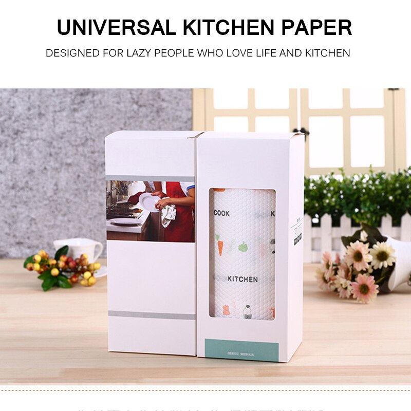 con Supporto di Carta Usa E Getta Tovagliolo di Carta Assorbente Olio Canovaccio di Carta Assorbente Piatto Asciugamani Panno di Tovaglia Straccio Da Cucina