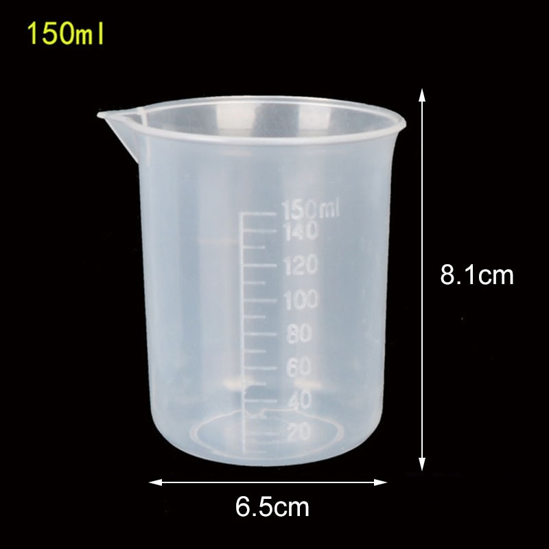20ml/30ml/50ml/300ml/500ml/1000ml Clear Plastic Graduated Measuring Cup for Baking Beaker Liquid Measure Jug Cup Container