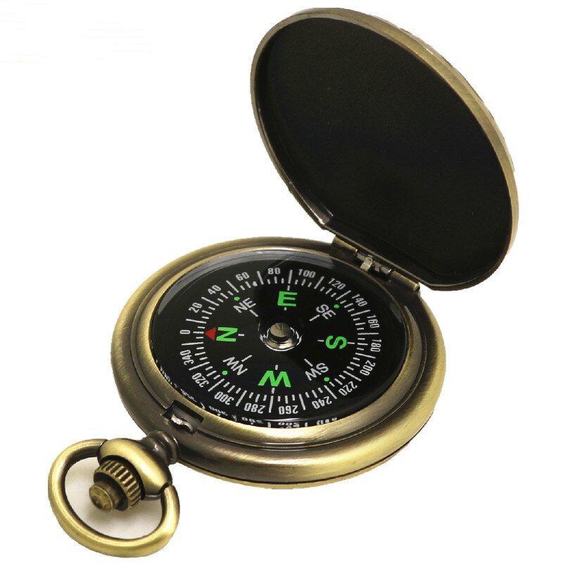 Retro Zakhorloge Kompas Outdoor Multi-Tool Pocke Mini Kompas Wandelen Accessoires Survival
