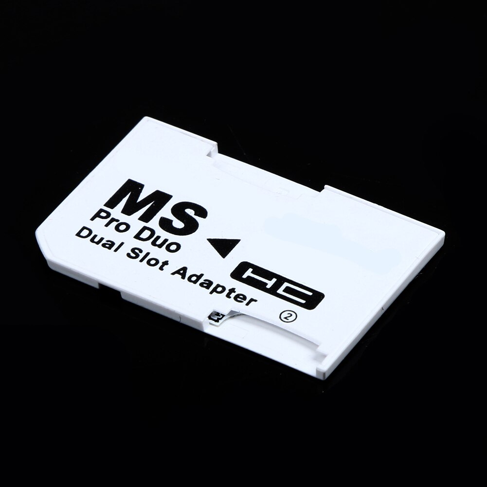 Dual Slot Geheugenkaart Adapter Micro Sd Sdhc Kaarten Converter Micro Sd Tf Naar Memory Stick Ms Pro Duo Voor psp Card Wit Games Case