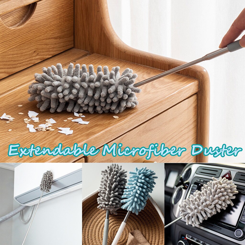 Extendable Microfiber Duster Dust Removal Home Office Car Dust Cleaner Household Desktop Cleaning Brush Duster Accessories