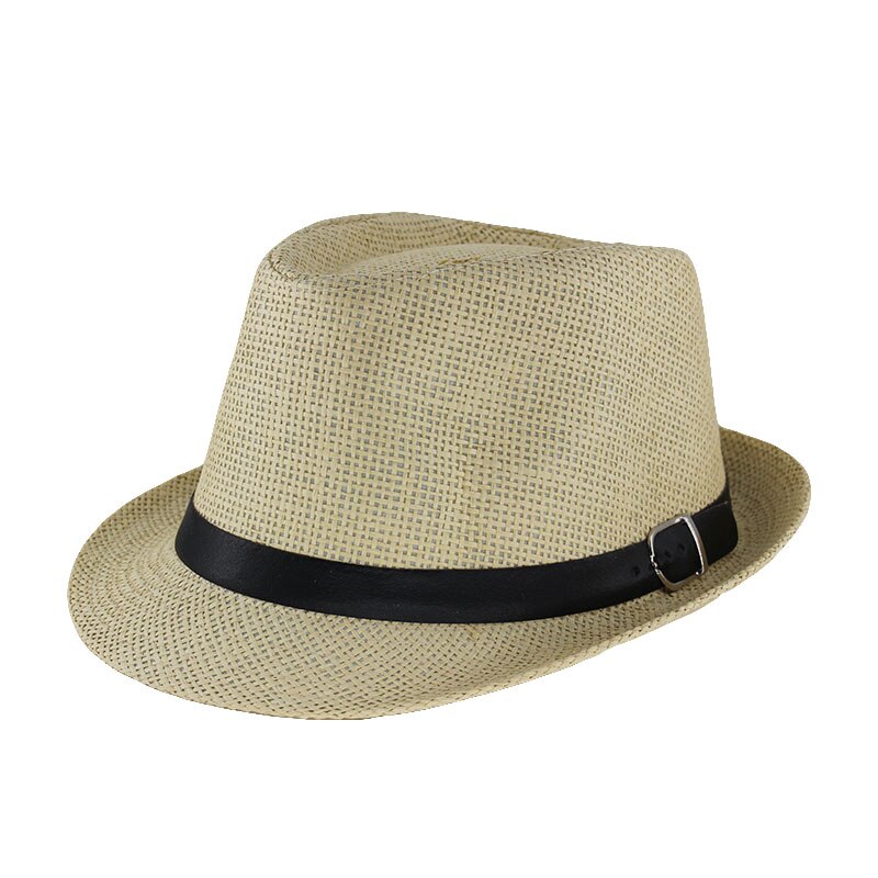 Miaoxi voksne mænd solhat sommer unisex solid afslappet hat sommer stråhætte ferie kvinder hatte motorhjelm sn -007: Guld