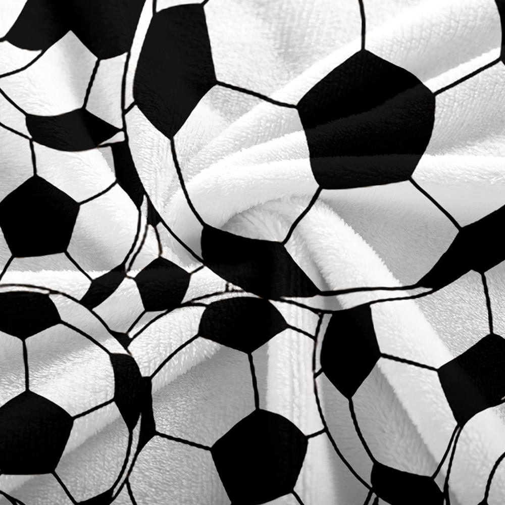 Onglyp fotball fotball teppe sengetøy tepper koselig varm plysj sofa sofa reiseteppe kaster mykt sengeteppe hjemmeinnredning