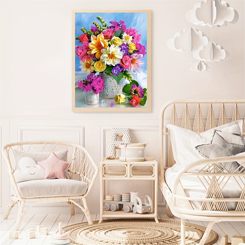 Pintura Por Números Para Adultos: Kit De Lienzo 40x50cm (Niña Y Flores) - Incluye Pinturas, Pinceles Y Pintura Por Números Para Adultos: Kit De Lienzo 40x50cm (Niña Y Flores) - Incluye Pinturas, Pinceles Y