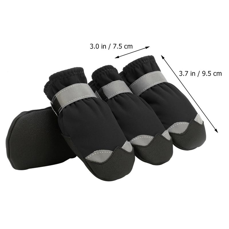 4pcs Dog Boots Winter Dogs Paw Protection Waterproof Anti-Slip Paw Protectors