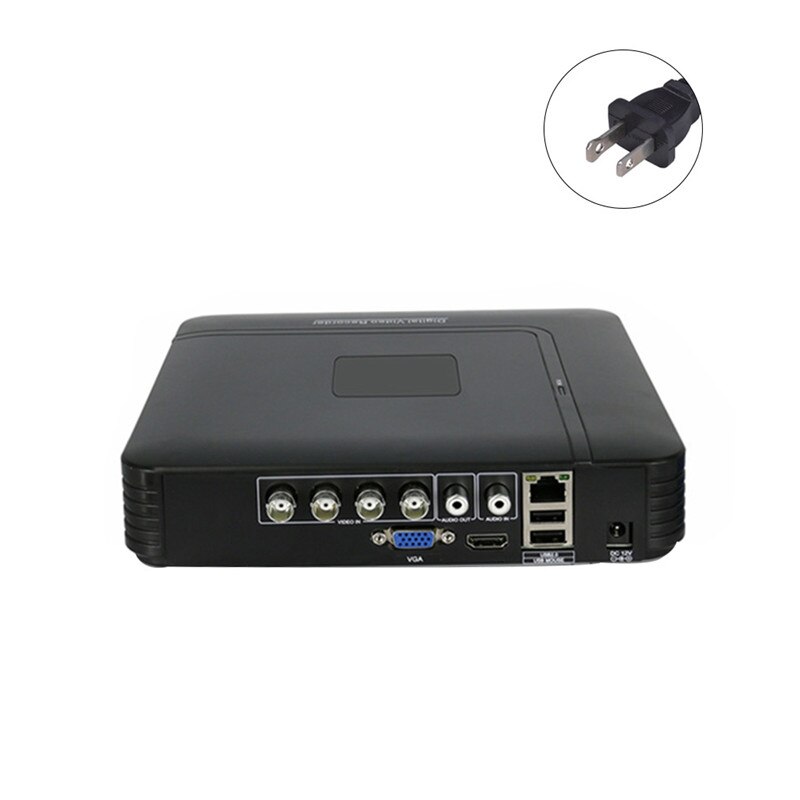 4CH 8CH Cctv Ahd Dvr Mini Hybrid 1080N Nvr Video Recorder Ahd Ip Analoge Camera Dvr Surveillance Beveiliging Cctv Recorder: 4CH US plug