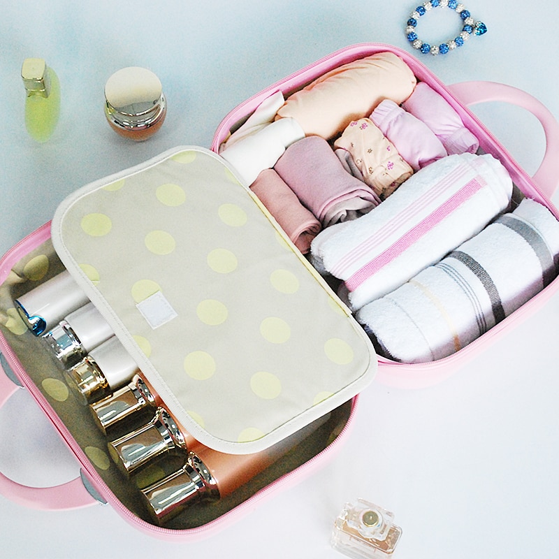 Small Travel Girl Tote Suitcase Child Lovely Luggage Case Hardside Box Travel Weekend Clothes Toiletry Organizer Accessories