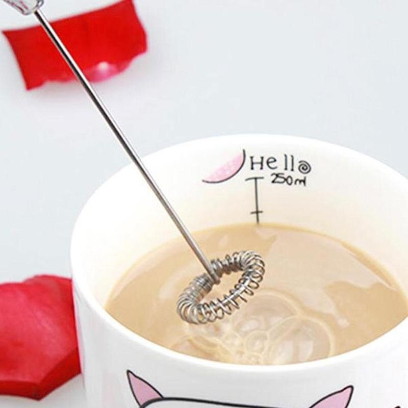1pc Electric Mini Egg Beater Milk Coffee Whisk Mixer Mini Handheld Egg Beater Stirrer Household Kitchen Whisk Cooking Tool