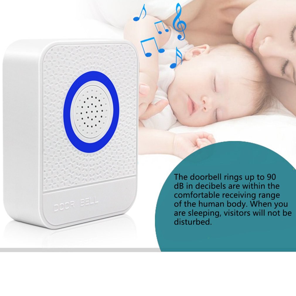 Wireless Home Office Doorbell 38 Tunes Digital Remote Control Door Bell Doorbell