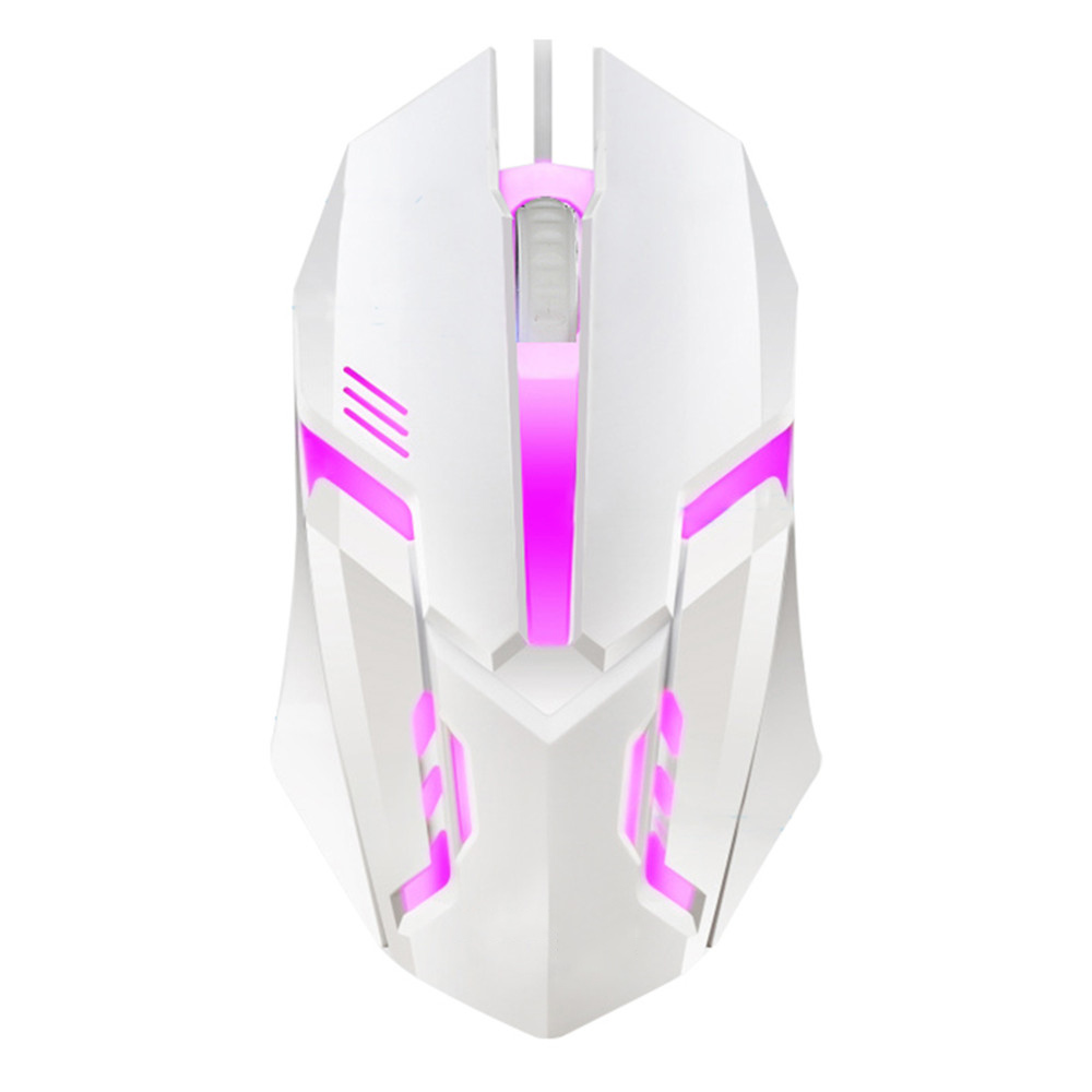 Kebidu S1 Gaming Muis 7 Kleuren Led Backlight Ergonomie Bekabelde Usb Gamer Muis Flank Kabel Optische Muizen Gaming Mouse: white