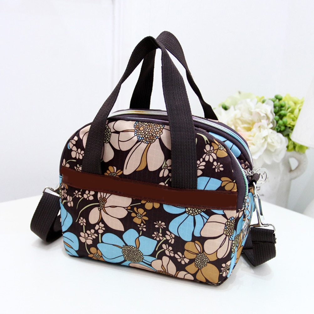 Women;s handbags Nylon Flower Printed Lady Shoulder Bag Casual Women Messenger Bags Ladies Mummy Bag Large Capacity Hand Bags: i